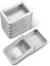 Chanumetal 6 Stück Kleine Metalldose mit Deckel, 8,7 x 6 x 1,8 cm Aufbewahrungsbox mit Deckel Klein und Klarem Fensterdeckel, Metallbox Silber