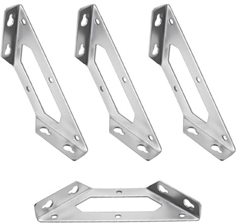 10 Pezzi Supporti Triangolari a Forma di Angolo Staffe Angolari Squadrette Triangolari Connettori Angolari in Acciaio Inox Staffe per Armadi Tavoli Sedie Mobili