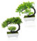 MAGICLULU 2Stücke Künstlicher Bonsai Baum im Topf Realistische Kunstpflanze für Innenraumdekoration Lifelike Potted Plant Ornament für Wohnzimmer Büro und Hochzeitsdekoration