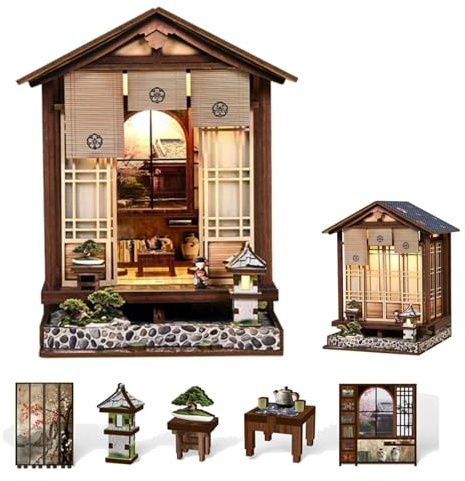DIY Miniatur Gewächshaus Kit, Faserplatte Tiny House Modell, DIY Bastelset für Erwachsene, Geburtstagsgeschenk für Freunde & Bastler
