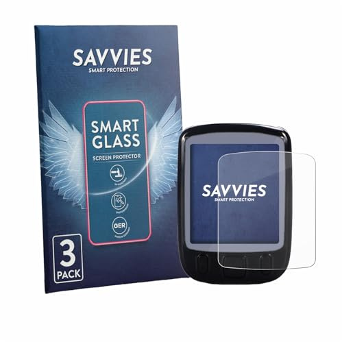 Savvies 3 Stück Panzer Schutz Glas für Fravsiu Bike Computer 9H Schutzfolie HD Klar, Blasenfrei, Anti-Fingerabdruck, Stoßfest, Displayschutz