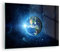 Bilder auf Glas Erde Universum Sterne Galaxie Glasbild 70x50cm Wandbilder Dekoration Wohnzimmer Schlafzimmer Küche Deko Klein Wanddeko Bild im Glas Wand Kunstdruck Art Modern Wall Decor GAA70x50-2943