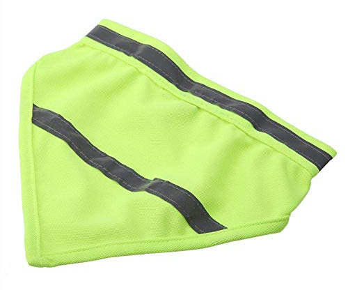 Hund Bandanas Reflektierende Sicherheit Hund Schal Dreieck Streifen Haustier Hundehalsband Personalisierte Neon Farbe Sichtbarkeit Produkte Halstuch(L Fluorescent Yellow)