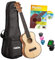 CASCHA Professionelle Tenore Ukulele mit Zubehör, Aquila Saiten, gepolsterte Tasche, Stimmgerät, 3 Plektren
