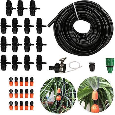 Système d'irrigation par refroidissement par brume, kits de micro-irrigation 8/11 longue durée, serre en plastique pour gagner du temps, terrasse, pelouse pour jardin