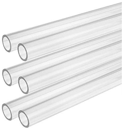 SOFLIALXC Acrylglas Rohr Klar XT Wandstärke 2Mm 6 Wurzeln,Long 50cm,Diameter 9mm