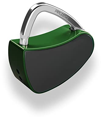 prezlock Fingerprint Padlock, Smart Biometric Lock, Keyless Entry, Compact, USB Rechargeable, Vivid Forest