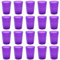 Engelland - 20 x Plastikbecher, Trinkbecher, Lila, Frostoptik, 250 ml, mit Eichstrich, bruchfest, stapelbar, Mehrweg, Kunststoff, wiederverwendbar, Party-Becher, Trink-Glas