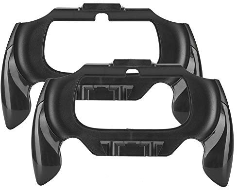 ASHATA für PS Vita 2000 2 teiliger Handgriff, Kunststoff Abzugsgriffhalterung für Gamepad Lenker, Zubehör (schwarz)
