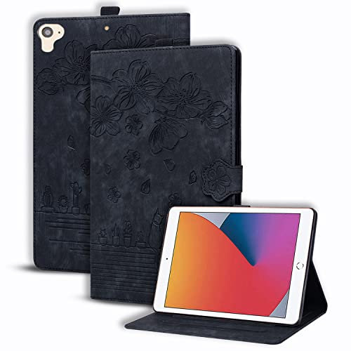 Succtopy Custodia iPad 9.7 2018 6a Generazione/2017 iPad 5a Generazione Cover in Pelle PU Flip Stand Cover Portafoglio Porta Penna Slot Card Tablet Custodia iPad Air 1 2013/Air 2 2014 - Nero