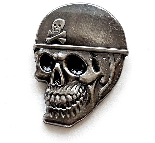 Skull Totenkopf inkl. Sicherheitsverschluss Edel Biker Metall Pin Anstecker 0966