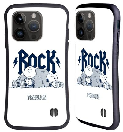 Head Case Designs Offizielle Peanuts Charlie Brown Snoopy Rock T-Shirts Hybride Handyhülle Hülle Huelle kompatibel mit Apple iPhone 15 Pro