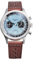Seestern Sugess Chronograph Teal Blue Power Mechanisch Stahl Leder Braun Blau Herrenuhr, Armband