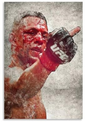 EVMILA Nate Diaz Hochglanz-Poster, dekoratives Gemälde, Leinwand, Wandposter und Kunstdruck, modernes Familienschlafzimmer-Dekor-Poster, 20 x 30 cm