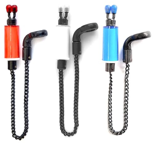 TJR Tackle Bobbins Bissanzeiger, Karpfenangeln, Ausrüstung für Bissanzeiger und Banksticks (Rot, Weiß, Blau)