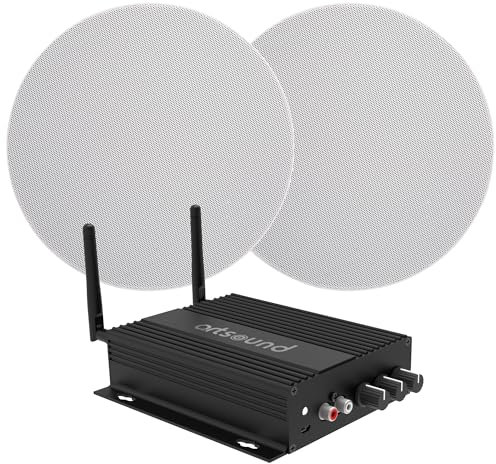 Artsound Smart Pack HPRO525 - Multiroom Streaming Amplifier + Pair of 100W Passive 2-Way Splashproof Ceiling Speakers