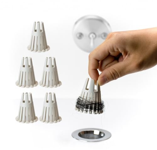 TubClaw 5-Pack Hair Catcher Strainer Drain Protector Trap for Bathtub | Eco-Friendly Bioplastic | Stronger Reusable Version of HairClaw