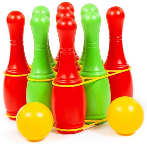 Polesie Wader Kegelspiel Kegel Wurfspiel 9 Kegeln 2 Kugel