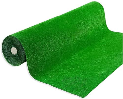 Rotolo di Erba Sintetica 1x25 m, Altezza 10 mm, Tappeto di Erba Finta per Prato Verde Sintetico da Giardinoe, Fondo Drenante,Resistente e Sicura per Animali, per Terrazzi, Piscine