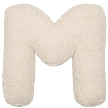 LAKEMON Buchstaben-Plüschkissen, Buchstaben-Wurfkissen, englisches Buchstaben-Plüschkissen, dekoratives Anfangsbuchstaben-Wurfkissen, für Sofa, Schlafzimmer, Wohnzimmer (M)