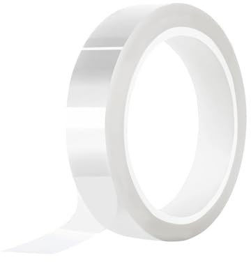 Uadme Nastro Termico per Sublimazione, Nastro Trasparente Resistente al Calore alle Alte Temperature per Pressa a Caldo, Nastro Termico per Trasferimento di Calore Nessun Residuo (20mmx66m 1 rotolo)