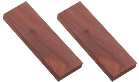 sourcing map 2 Pcs Hardwood Lumber 12cm x 4cm x 1cm Natural Exotic Woods Blocks Hardwood Blanks Boards for Woodworking DIY Crafting Projects Wood Carving Knife Handle, Dark Brown