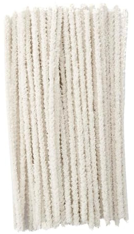 100Pcs White Pipe Cleaners, 150mm Long Pipe Cleaners for Smoking Pipes | Flexible Pipe Cleaners for Cleaning, DIY Art Craft Supplies Party Decor