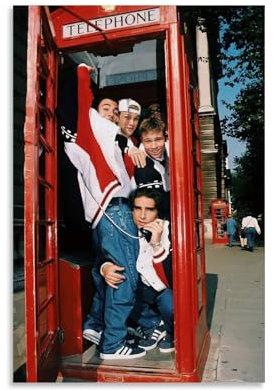juaseehke NSYNC (4) Poster, Raumdekoration, Leinwandposter, ästhetischer Posterdruck, Wandkunst, Dekor-Poster, 20 x 30 cm, ungerahmt, 4 Stück