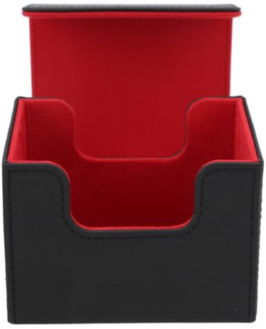 XUXHOU Caja de Mazo de Cartas, Cuero de de Cuero de Gran Capacidad Magnética Tapa de la Tapa de la Tarjeta de Almacenamiento de la Caja de Almacenamiento para Cartas de Juego Tarjetas