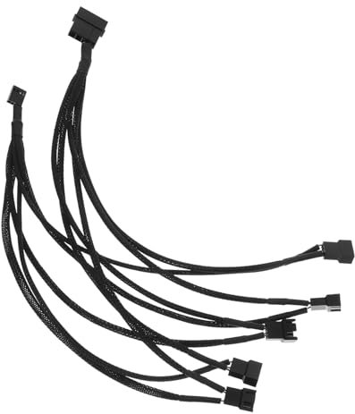 iplusmile Fan-hub Kabel Lüfter Kühlen Luft Computer-lüfter Ventilatoren Kühlen Tragbar Kühlung Thermal- Lüfterkonverter-Splitter Lüfterverlängerung Black Plastik