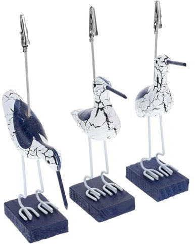 Housoutil 3 Stück Visitenkarteninhaber Briefschildhalter Desktop-Notizclip Halter für Memo-Clips Memo -Halter -Clip Visitenkarten-Clip Party Desktop Notizhalter Halter für Fotoclips Holz