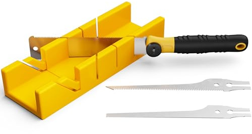 GARTOL 4-in-1 Miter Box and Saw Set with 3 Japanese Pull Saws,for Wood, Metal, Drywall Cuts,Precise 45° & 90° & 135° Angles,Ergonomic Handle for DIY, Woodworking & Home Renovation