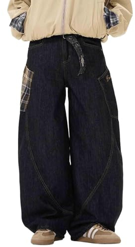 Y2k Baggy Jeans für Herren und Damen Weites Bein Skater Grunge Locker Barrel Jeans Hip hop Streetwear