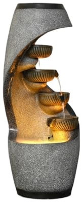 Autoportante Fontana da esterno da pavimento da 127 cm, decorazione da giardino, cascata, elemento decorativo for portico, cortile, casa, arte Patio
