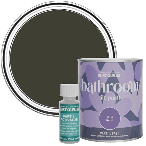 Rust-Oleum Water-Resistant Bathroom Tile Paint in Satin Finish - Wallington 750ml