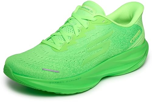 Skechers Men's Aero Spark Slip Ins Running Trainer, Neon/Lime/Multi, 11.5 UK
