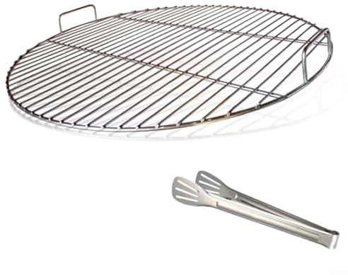 MeevrgR Griglia rotonda in acciaio inox con manico per griglie a carbone da 57 cm, ricambio per Weber 7432, facile da pulire, robusta e resistente al calore (45 cm)