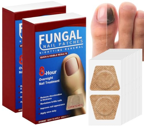 Nagelpilz-Reparatur-Pflaster, 64 Stück, für Nagelpilz, Verfärbungen und Dicke, Wiederherstellung beschädigter Nägel