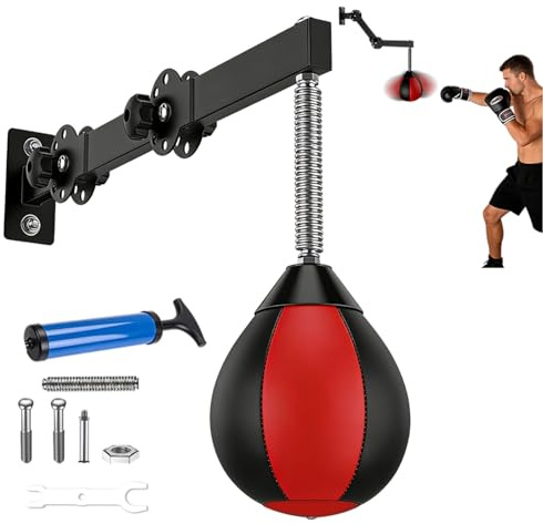 Hanging Punch Bag for Speed Training, Height Adjustable & Foldable