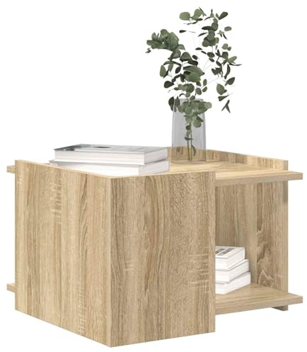 vidaXL Couchtisch Sonoma-Eiche 50,5 x 50 x 33 cm Holzwerkstoff, Stylischer Couchtisch, modernes Wohnzimmer-Design, flexibel, pflegeleicht, viel Stauraum