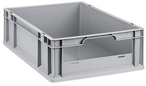 aidB Eurobox NextGen Insight Front offen, 600x400x170 mm, robuste Regalbox mit Entnahmeöffnung, stapelbare Kunststoffkiste, ideal für die Industrie, 1 St.