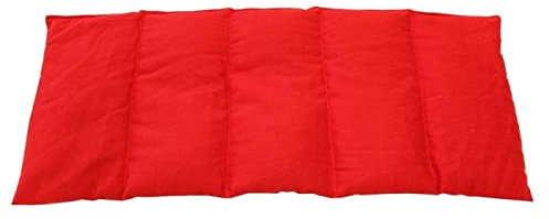 Franzis Nähstube 50x20cm Dinkelkissen Rot in 100% Baumwolle I Körnerkissen Dinkel 50x20 für Mikrowelle I Wärmekissen, Dinkelkernkissen, Nackenwärmekis