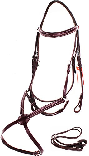 Horse English Padded Leather Jumping Adjustable Figure 8 Bridle Full 803447MGF