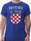 T-Shirt Herren - Fußball EM WM - Kroatien Wappen Hrvatska Krotatisch - L - Royalblau - Croatia Trikot Fussball Shirt männer Europameisterschaft Croatian Tshirt Kroatien-Trikot fussballtrikot