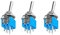 PerfectHD Mini Kippschalter - Minischalter - 6 Kontakte - WippSchalter - 3A 125V - blau - 3er-Set - 8 Varianten
