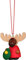 Christbaumschmuck Elch Weihnachtsmann - 4,2 cm