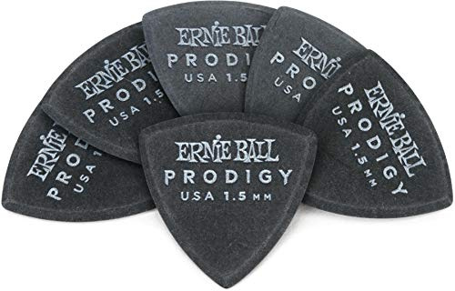 Ernie Ball 1.5 mm Black Shield Prodigy Picks 6-pack