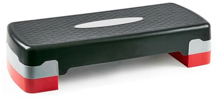 Denny Shop 2 Level Adjustable Aerobic Fitness Yoga Step With Mat & Gym Exercise Guide Chart by Crystals®