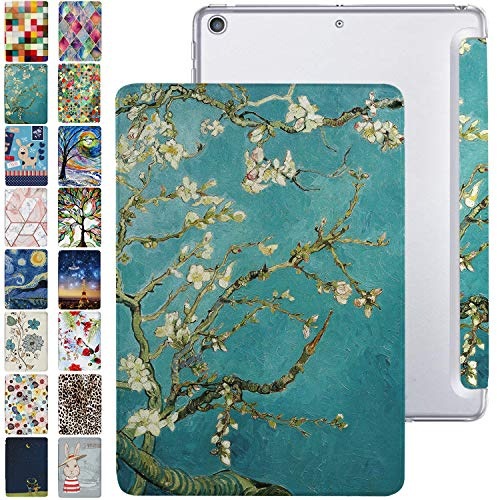 DuraSafe Cases für iPad 10,9 Zoll Air 4. Air 5. Generation [ Air 4 2020 / Air 5 2022 ] A2588 A2316 MM6R3FD/A MM6T3FD/A MYHX2FD/A MYJ22FD/A Trifold Printed PC Lightweight Clear Back Cover - Blossom