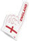 HIGH FIVE FINGERS England Fahne Weltmeisterschaft Europameisterschaft Flagge Fanartikel | Schaumstoff Hand für Spiele, Stadion, Events | One Size | 44 x 22 x 2,5 cm | England